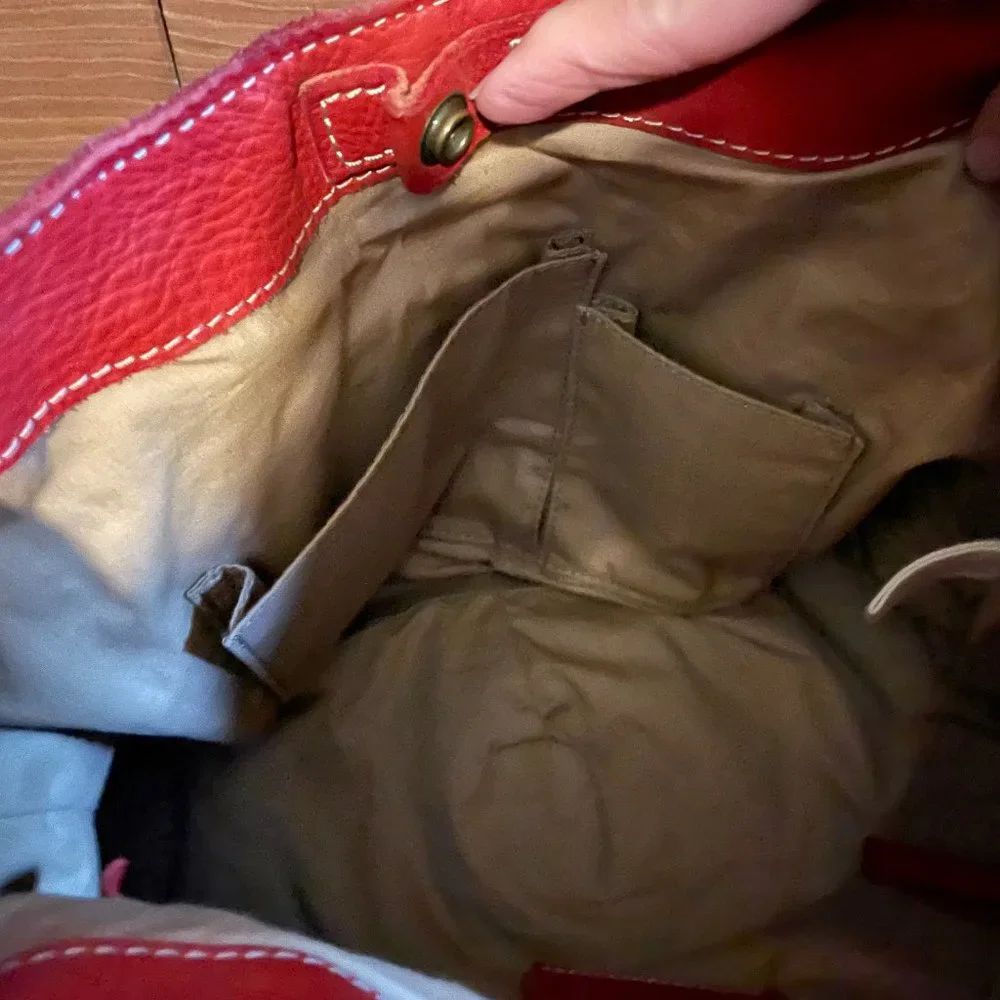 Lucky Red LeatherPebble Hobo bag - Picture 8 of 9